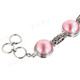 925 Sterling Silver Mabe Pearl 8" Pink Toggle Bracelet