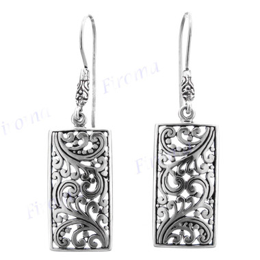 1 5/16" 925 Sterling Silver French Wires Earrings