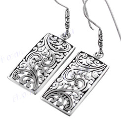 1 5/16" 925 Sterling Silver French Wires Earrings