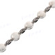 925 Sterling Silver Mabe Pearl 8" White Toggle Bracelet