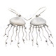 1 3/8" 925 Silver Mother Of Pearl Jellyfish French Earrings