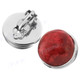 3/4" 925 Sterling Silver Red Sponge Coral Earrings