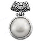 1 3/16" 925 Sterling Silver White Mabe Pearl us Pendant