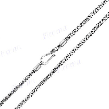 2.5mm Handmade Byzantine 925 Silver Necklace