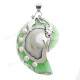 3 1/8" 925 Silver Freshwater Pearl Nautilus Shell Pendant