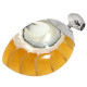 2 3/8" 925 Sterling Silver Nautilus Shell Yellow Pendant