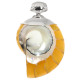 2 3/8" 925 Sterling Silver Nautilus Shell Yellow Pendant
