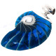 2 9/16" 925 Sterling Silver Nautilus Shell Blue Pendant