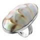 1 1/2" Adjustable 925 Sterling Silver Ridged Nautilus Shel Ring