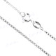 0.85-1.5mm Genuine Italian 925 Sterling Silver Box Chain Necklace