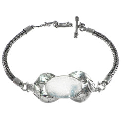 CLEARANCE! 7"-7 1/2" GORGEOUS NATURAL DRUZY DRUSY 925 STERLING SILVER bracelet