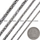 5mm Mens Handmade 925 Sterling Silver Byzantine Chain Bracelet