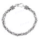6mm Mens Handmade 925 Sterling Silver Byzantine Chain Bracelet