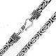 6mm Mens Handmade 925 Sterling Silver Byzantine Chain Bracelet