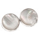 3/4" 925 Silver White Mother Of Pearl Shell Earrings