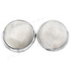 3/4" 925 Silver White Mother Of Pearl Shell Earrings