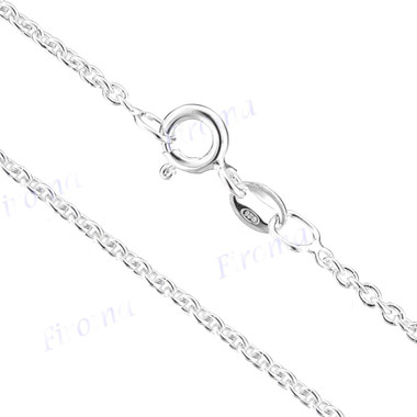 Anchor 1.3mm, 1.55mm, 1.9mm Italian Made Chain 925 Sterling Silver Necklace