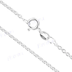Anchor 1.3mm, 1.55mm, 1.9mm Italian Made Chain 925 Sterling Silver Necklace