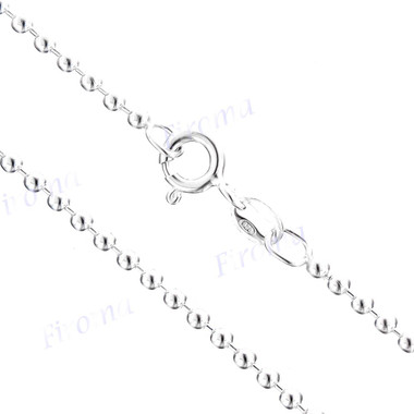 Ball 1mm, 1.5mm, 2mm Italian Made Chain 925 Sterling Silver Necklace