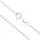Ball 1mm, 1.5mm, 2mm Italian Made Chain 925 Sterling Silver Necklace