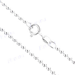 Ball 1mm, 1.5mm, 2mm Italian Made Chain 925 Sterling Silver Necklace