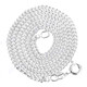 Curb 1mm, 1.5mm, 2mm Italian Made Chain 925 Sterling Silver Necklace