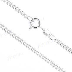 Curb 1mm, 1.5mm, 2mm Italian Made Chain 925 Sterling Silver Necklace