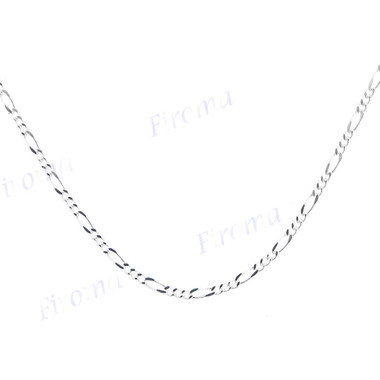 Figaro 1.7mm, 3.8mm Italian Made Chain 925 Sterling Silver Necklace