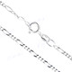 Figaro 1.7mm, 3.8mm Italian Made Chain 925 Sterling Silver Necklace