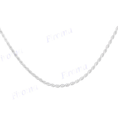Rope 1.4mm, 1.9mm, 2.5mm Italian Made Chain 925 Sterling Silver Necklace