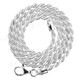Rope 1.4mm, 1.9mm, 2.5mm Italian Made Chain 925 Sterling Silver Necklace