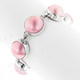 925 Sterling Silver Pink Mabe Pearl 7 1/2" Toggle Bracelet