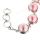 925 Sterling Silver Pink Mabe Pearl 7 1/2" Toggle Bracelet