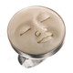 7/8" 925 Sterling Silver Bison Bone Face Moon us 6 Ring