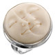 Sun And Moon Face Bison Bone 925 Sterling Silver Adjustable Ring