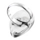 Goddess Face Hand Carving Bison Bone 925 Sterling Silver Adjustable Ring