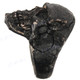 Mens Masonic Skull Dark Raw Patina 925 Sterling Silver Biker Ring