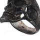 Mens Masonic Skull Dark Raw Patina 925 Sterling Silver Biker Ring