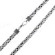 7mm Mens Thick Byzantine Bali Solid 925 Sterling Silver Chain Necklace