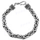 8mm 925 Sterling Silver Byzantine 8" Chain Hook Bracelet