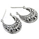 13/16" 925 Sterling Silver Flower French Wires Earrings