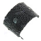 Glass Seed Beads 8" Black Bracelet