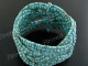 Glass Seed Beads 7" Turquoise Cuff Bracelet
