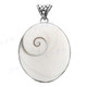1 15/16" 925 Sterling Silver Shiwa Eye Shell us Pendant