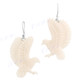 1 5/16" 925 Silver Bison Bone Hummingbird Colibri Earrings