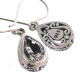 1/2" 925 Silver White Clear Quartz Teardrop French Earrings