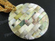 Mother Of Pearl 2mm Seed Beads Shell 17 1/2" Gold Necklace