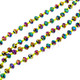 32" Neon Peacock Glass Beaded Handmade Tassel Necklace