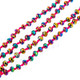 32" Neon Peacock Glass Beaded Handmade Tassel Necklace