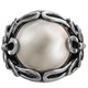 Bali Handmade White Mabe Cultured Pearl 925 Sterling Silver Ring